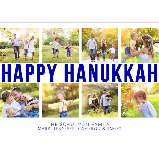 Bold Happy Hanukkah Photo Cards